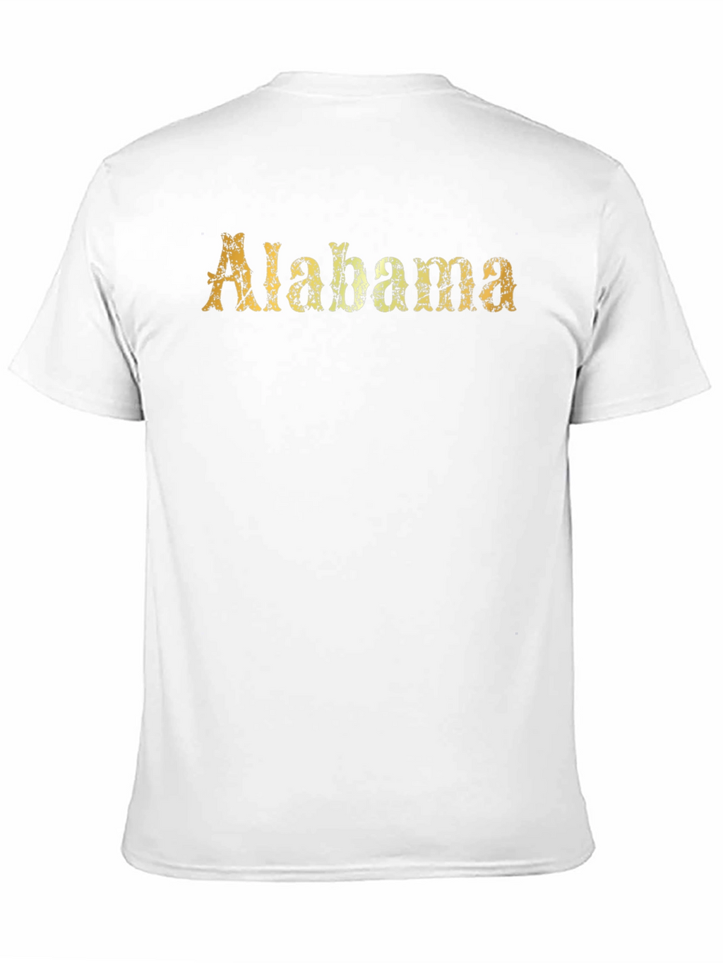 Alabama State T-Shirt - Distressed Gold Design