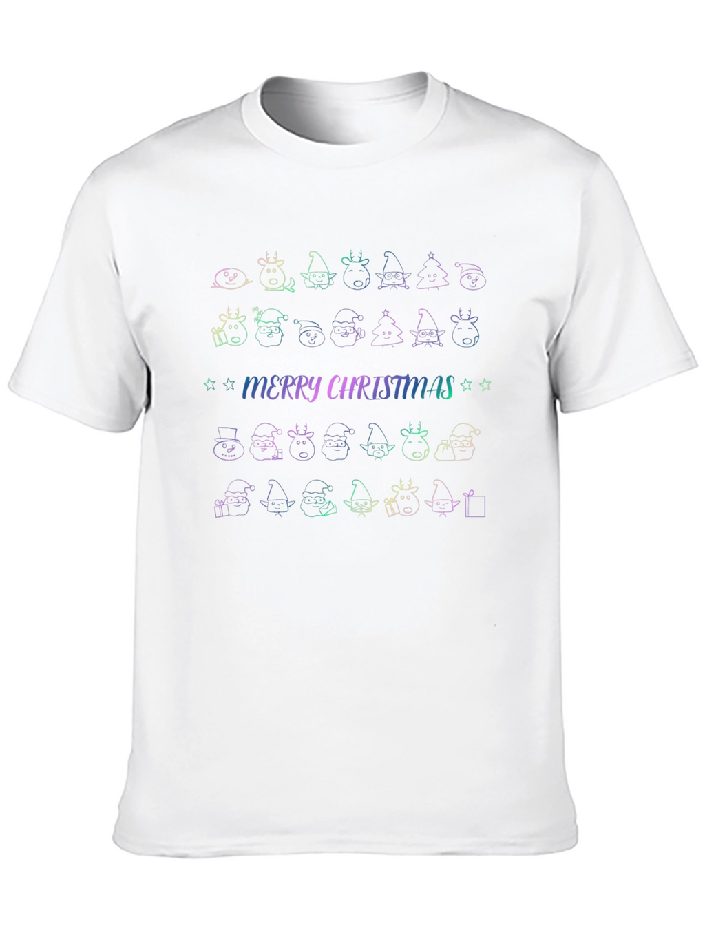 Merry Christmas Doodle T-Shirt - Holiday Cheer!