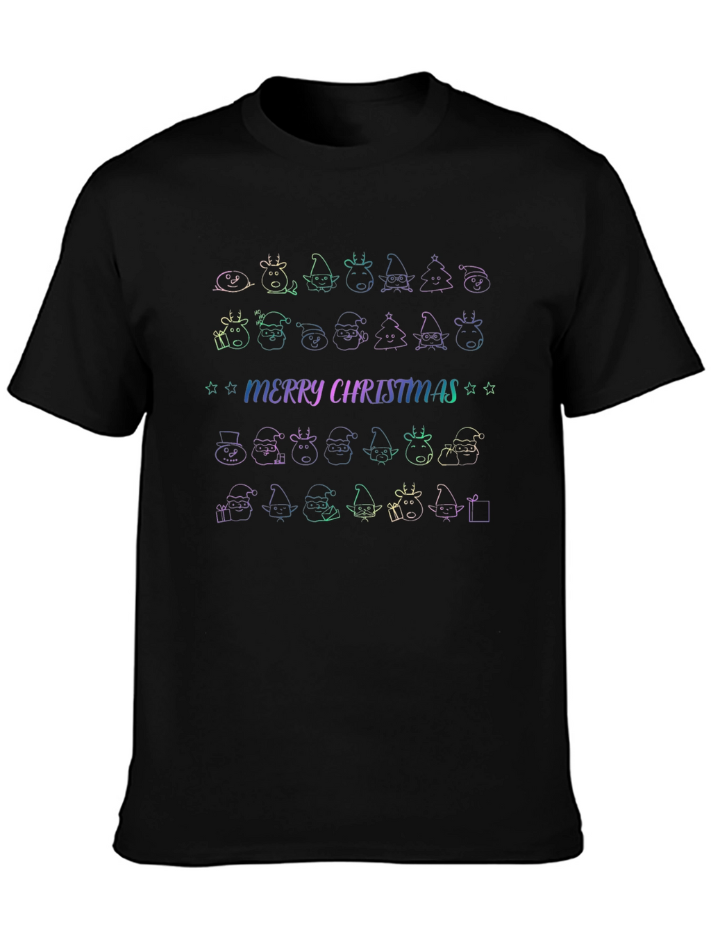Merry Christmas Doodle T-Shirt - Holiday Cheer!