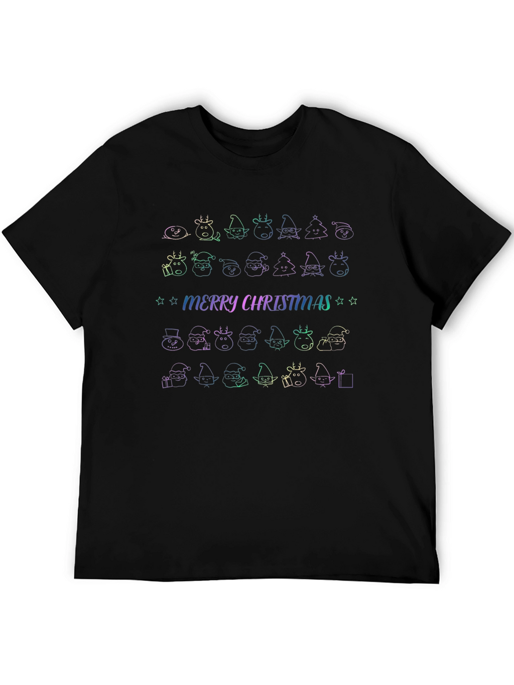 Merry Christmas Doodle T-Shirt - Holiday Cheer!