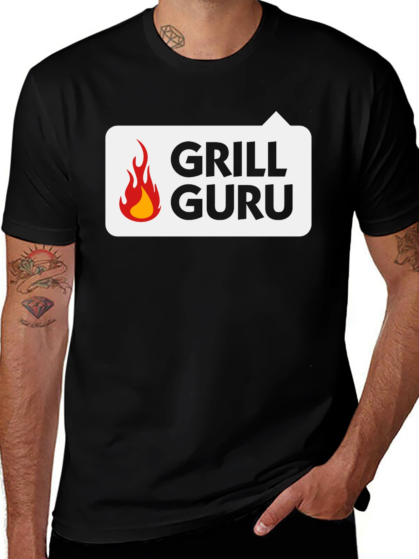 Grill Guru T-Shirt - Black Graphic Tee for BBQ Lovers