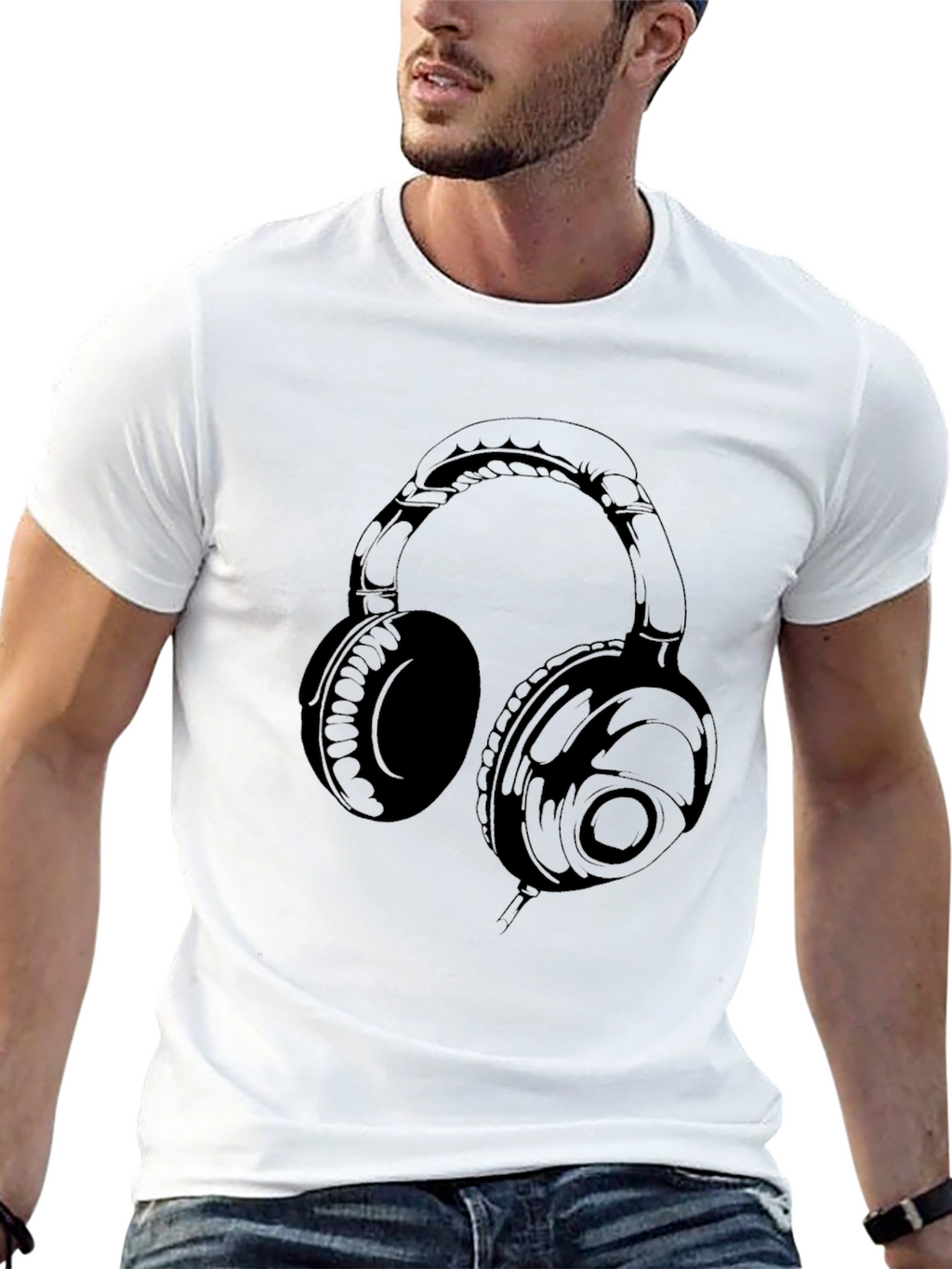 Headphones Graphic T-Shirt - Music Lovers Tee