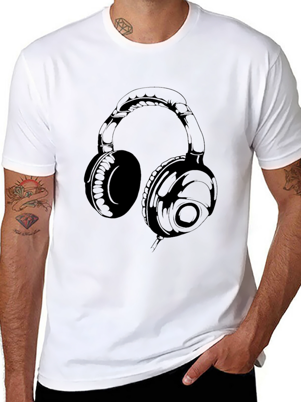 Headphones Graphic T-Shirt - Music Lovers Tee