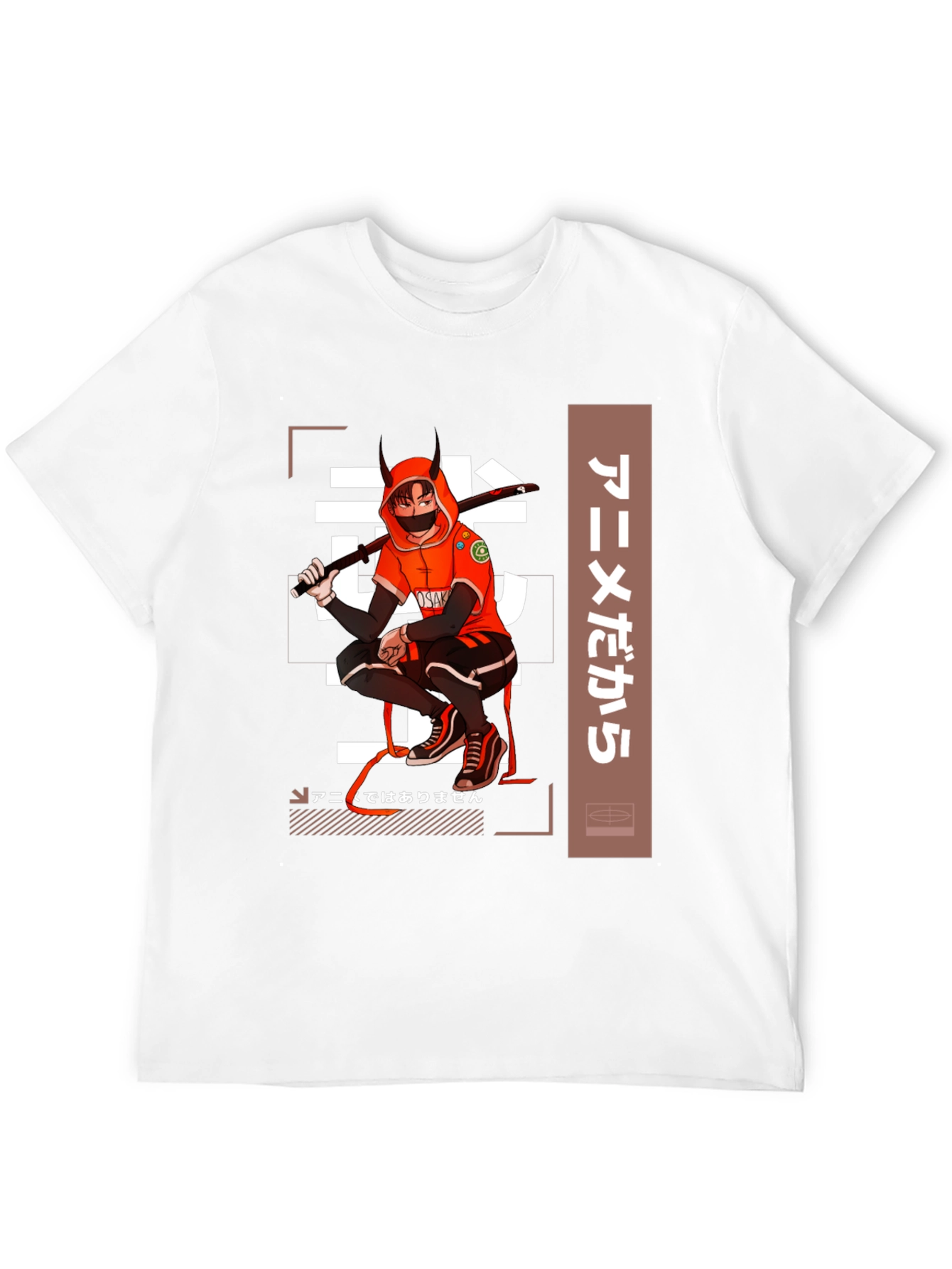 Anime-Inspired Black Graphic T-Shirt