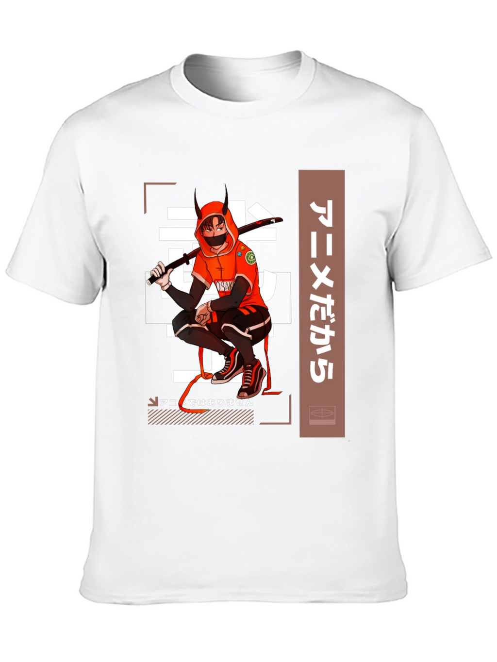 Anime-Inspired Black Graphic T-Shirt