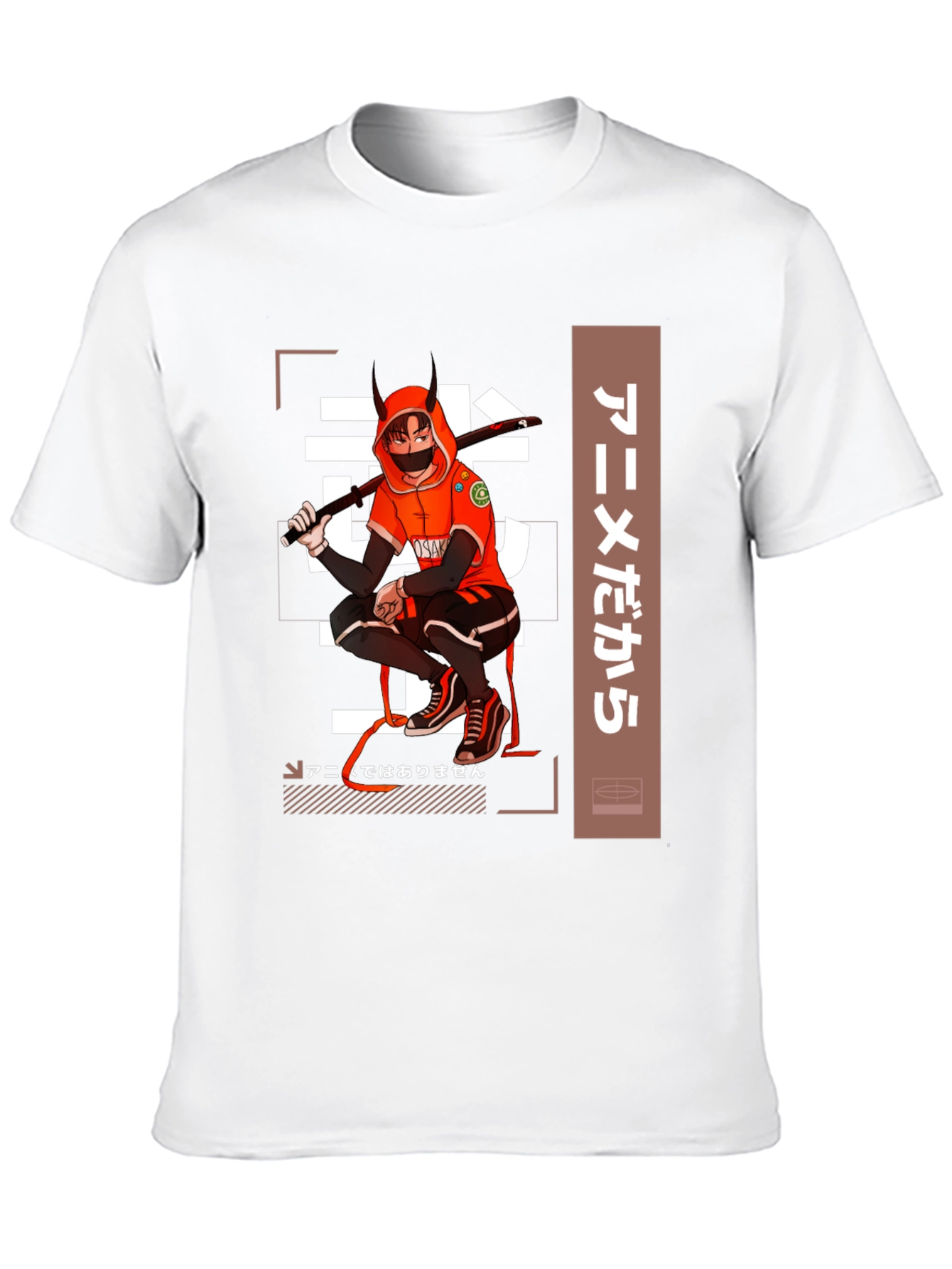 Anime-Inspired Black Graphic T-Shirt