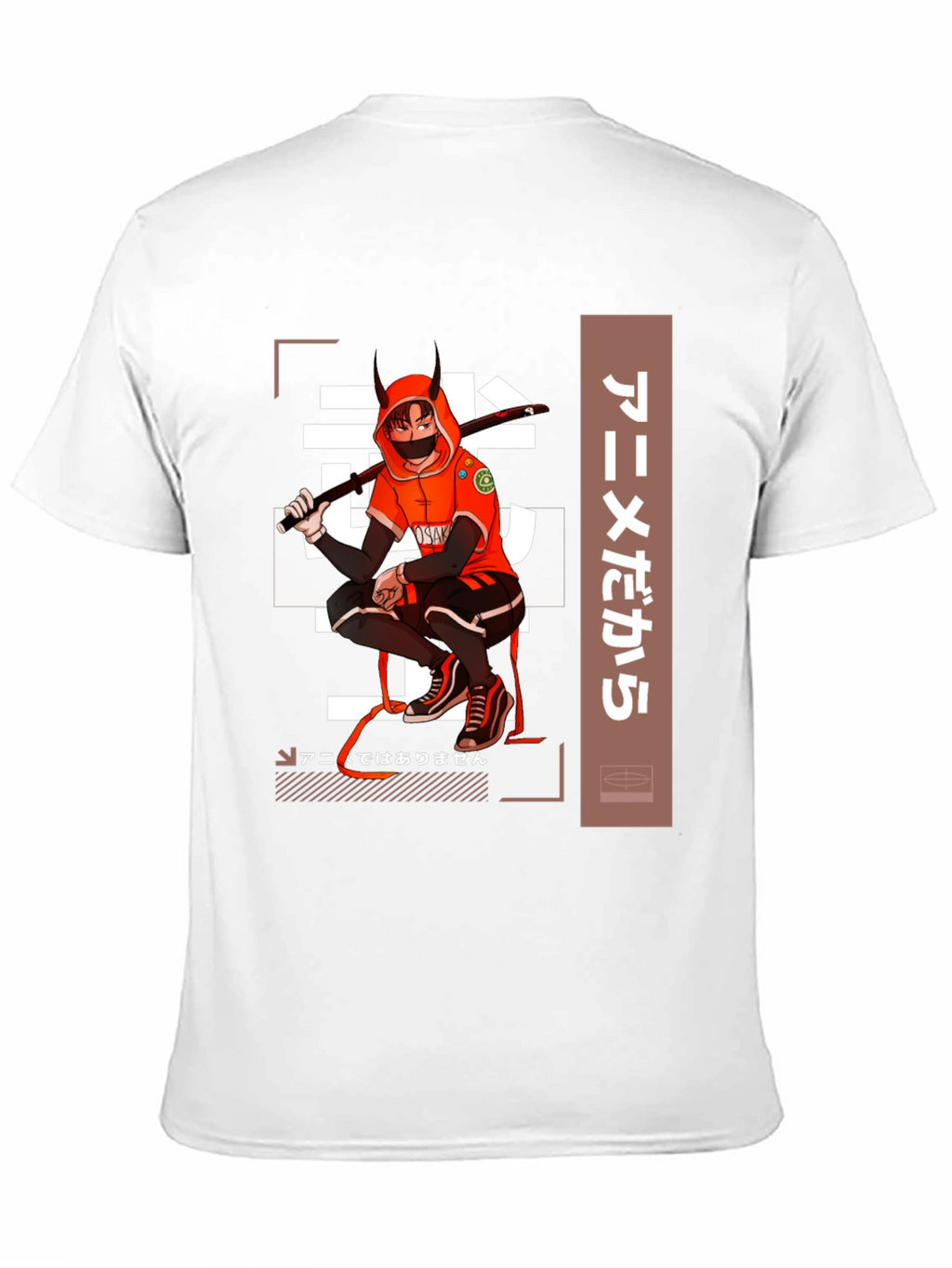 Anime-Inspired Black Graphic T-Shirt