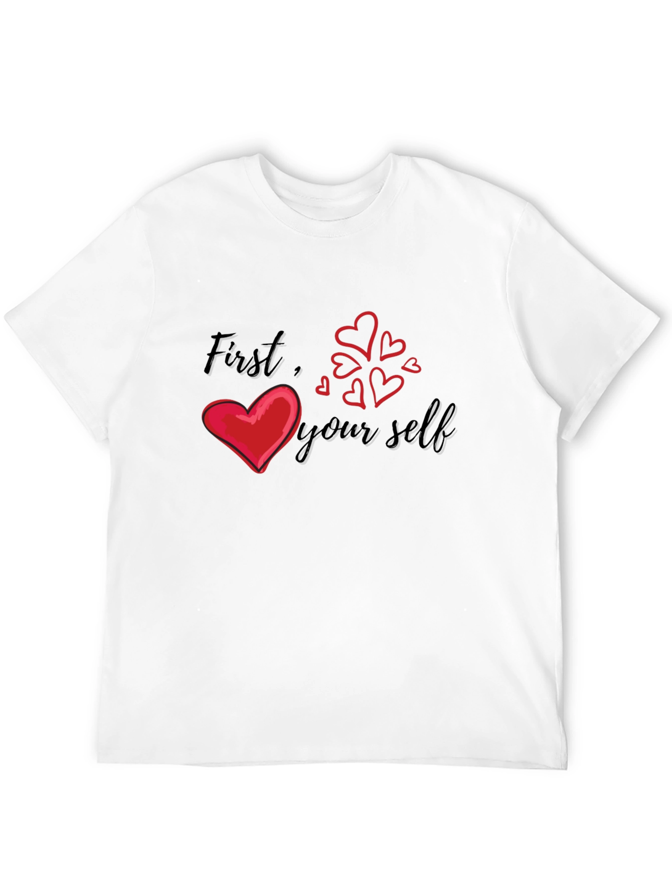Love Yourself First Graphic Tee - Black
