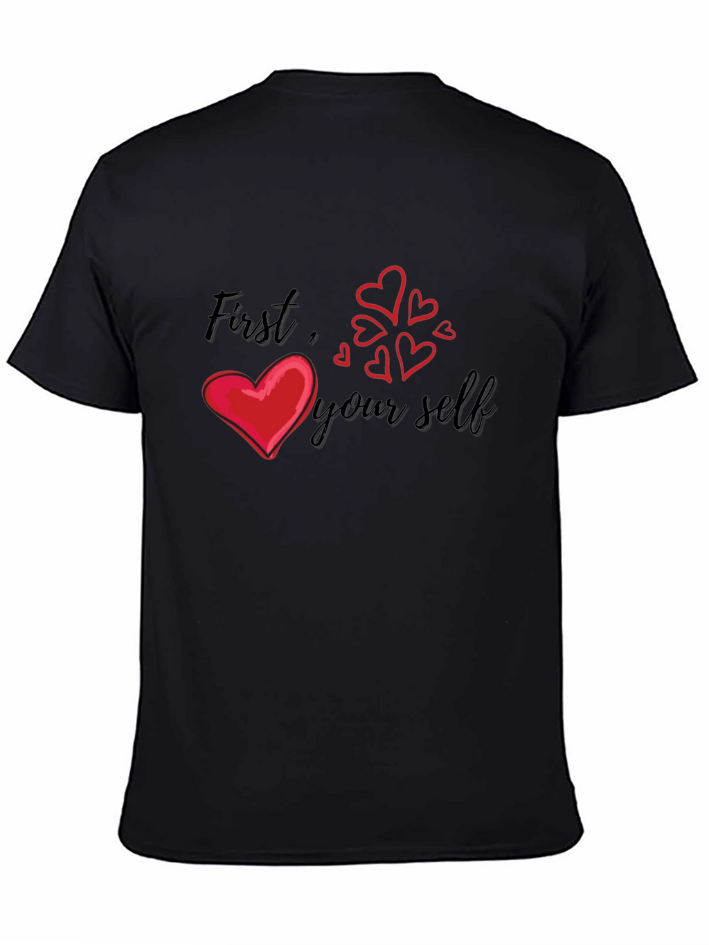 Love Yourself First Graphic Tee - Black