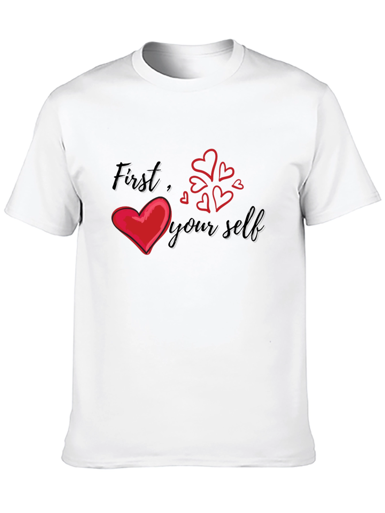 Love Yourself First Graphic Tee - Black