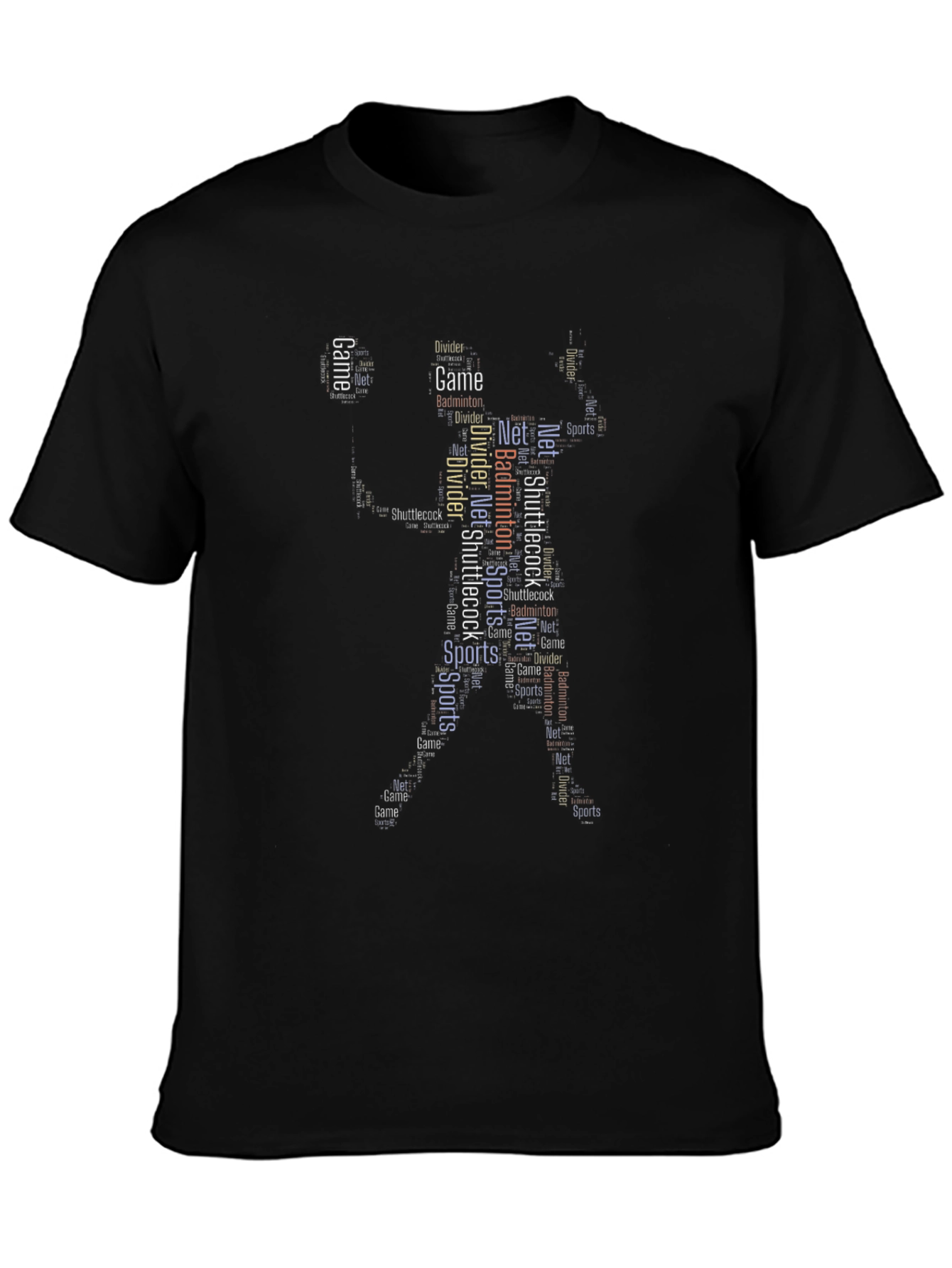 Badminton Word Art T-Shirt - Game On!