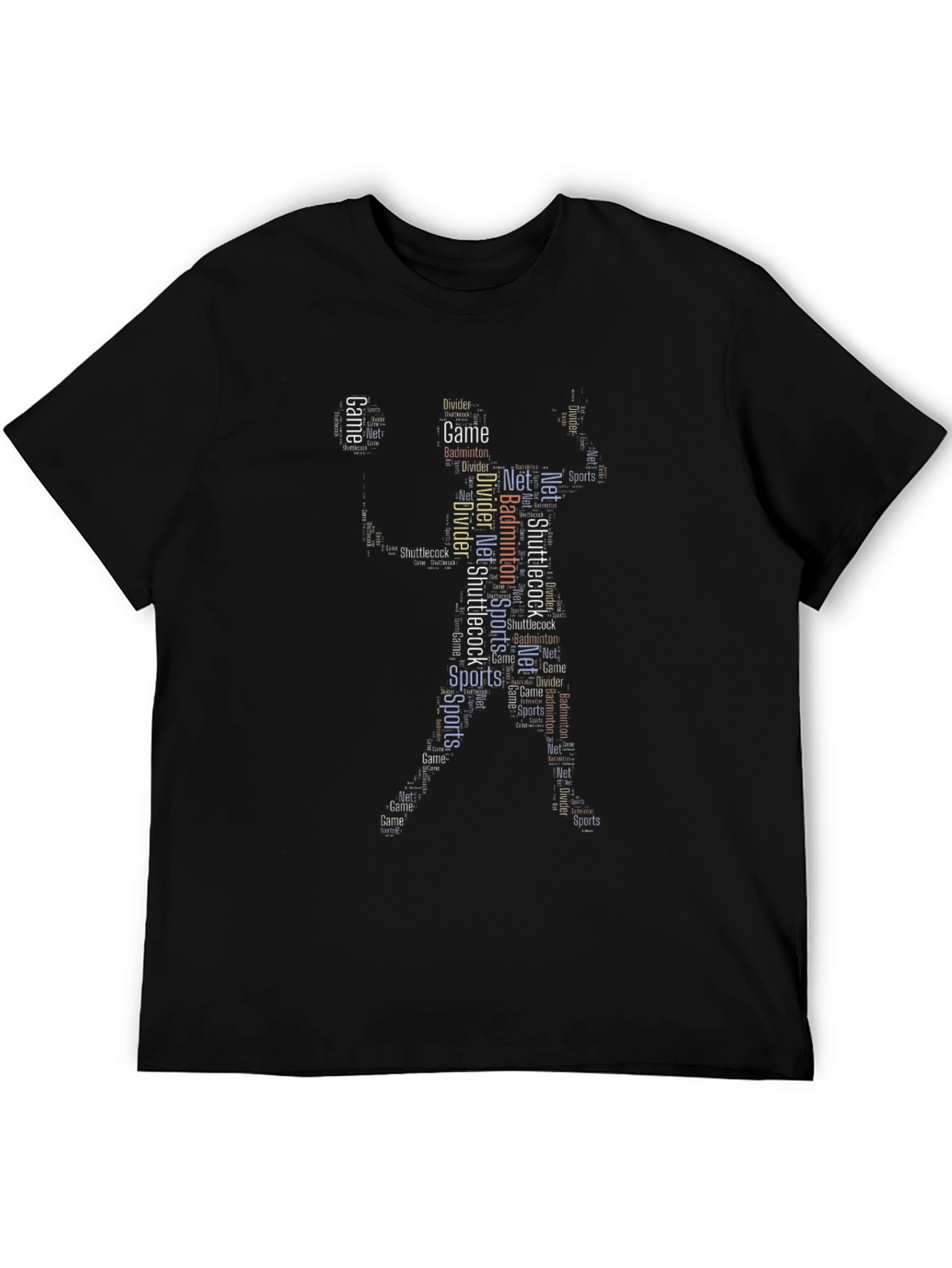 Badminton Word Art T-Shirt - Game On!