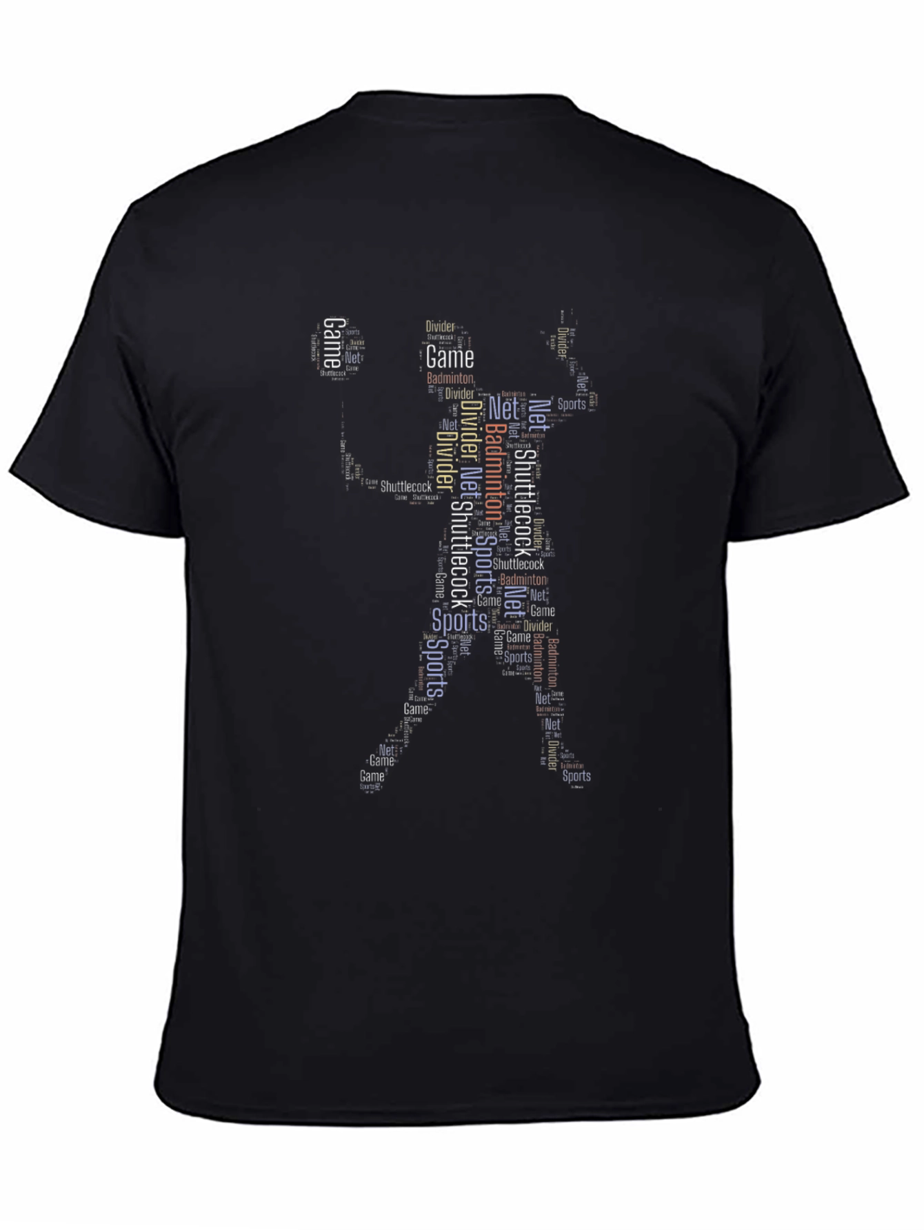 Badminton Word Art T-Shirt - Game On!