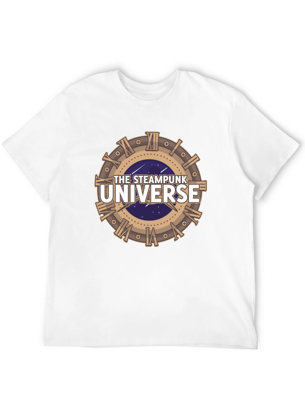 Steampunk Universe Graphic Tee - Black Cotton T-Shirt
