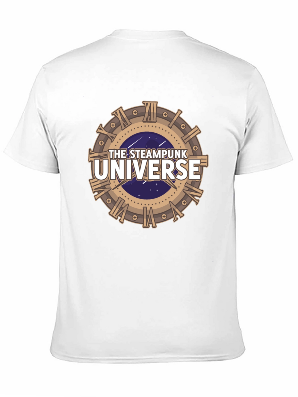 Steampunk Universe Graphic Tee - Black Cotton T-Shirt