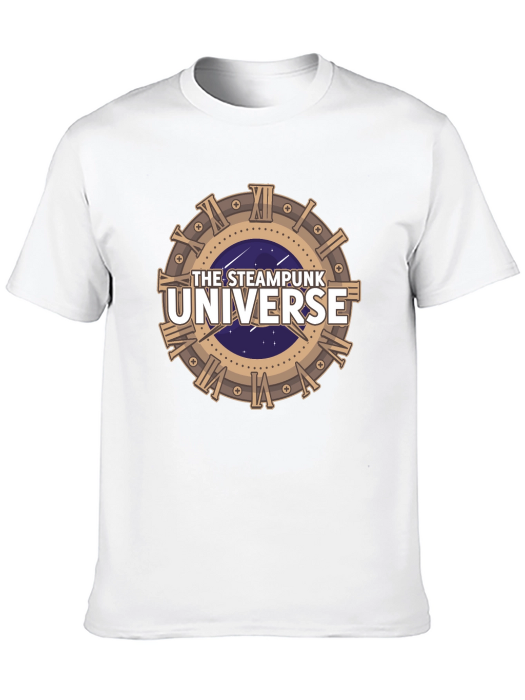 Steampunk Universe Graphic Tee - Black Cotton T-Shirt