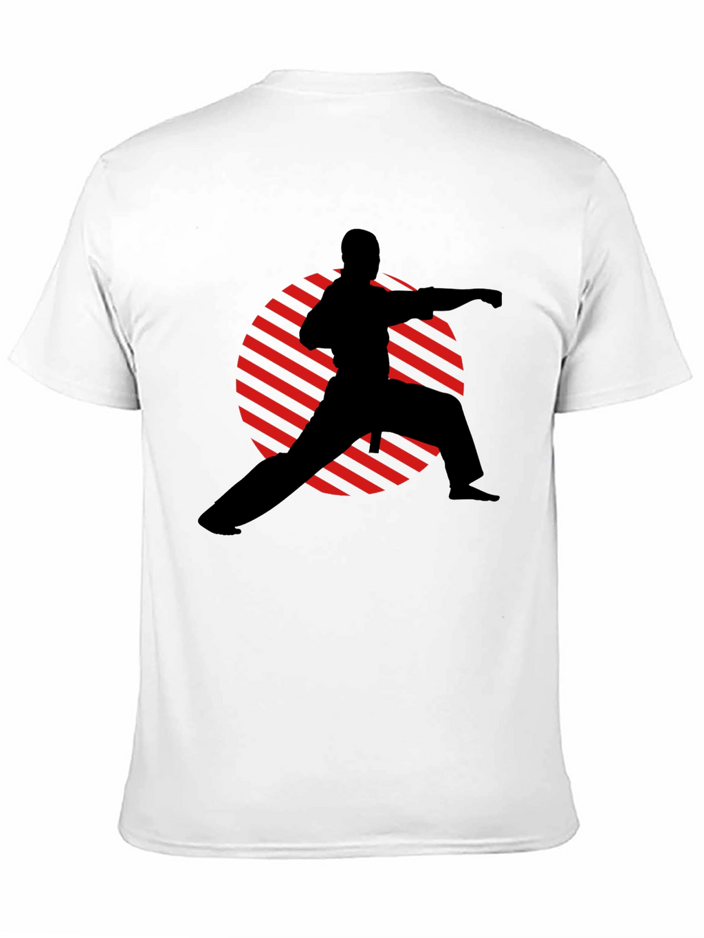 Karate Silhouette Graphic T-Shirt - Black