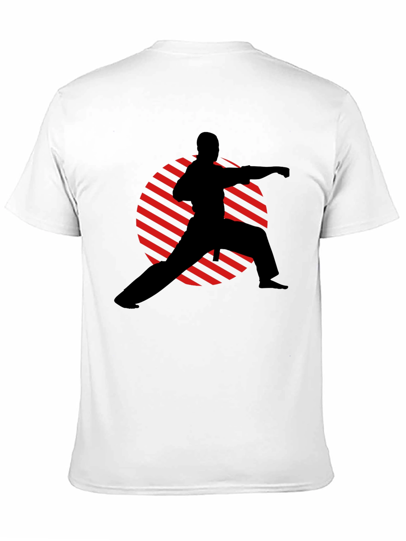Karate Silhouette Graphic T-Shirt - Black