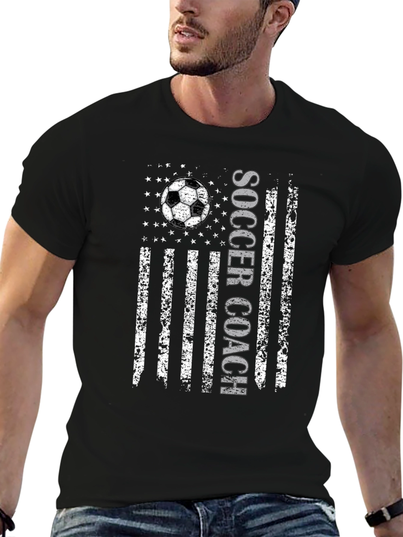 Soccer Coach Flag Graphic Tee