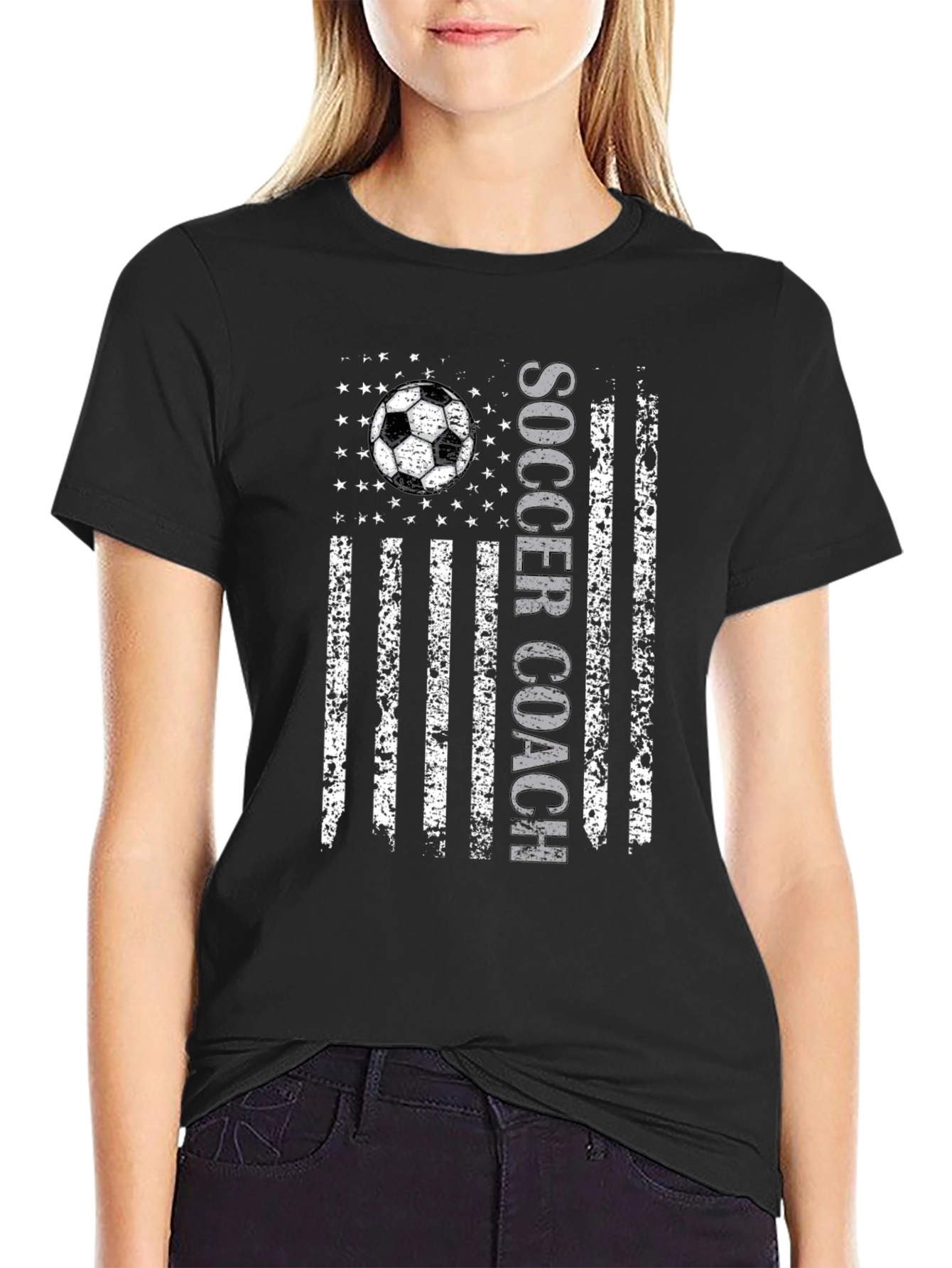 Soccer Coach Flag Graphic Tee