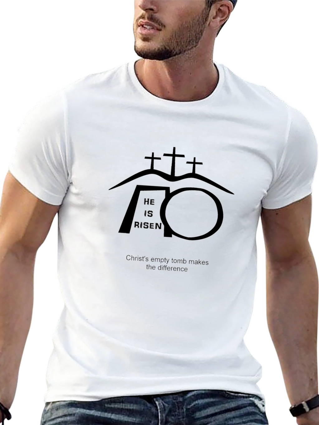 He Is Risen Christian Graphic T-Shirt