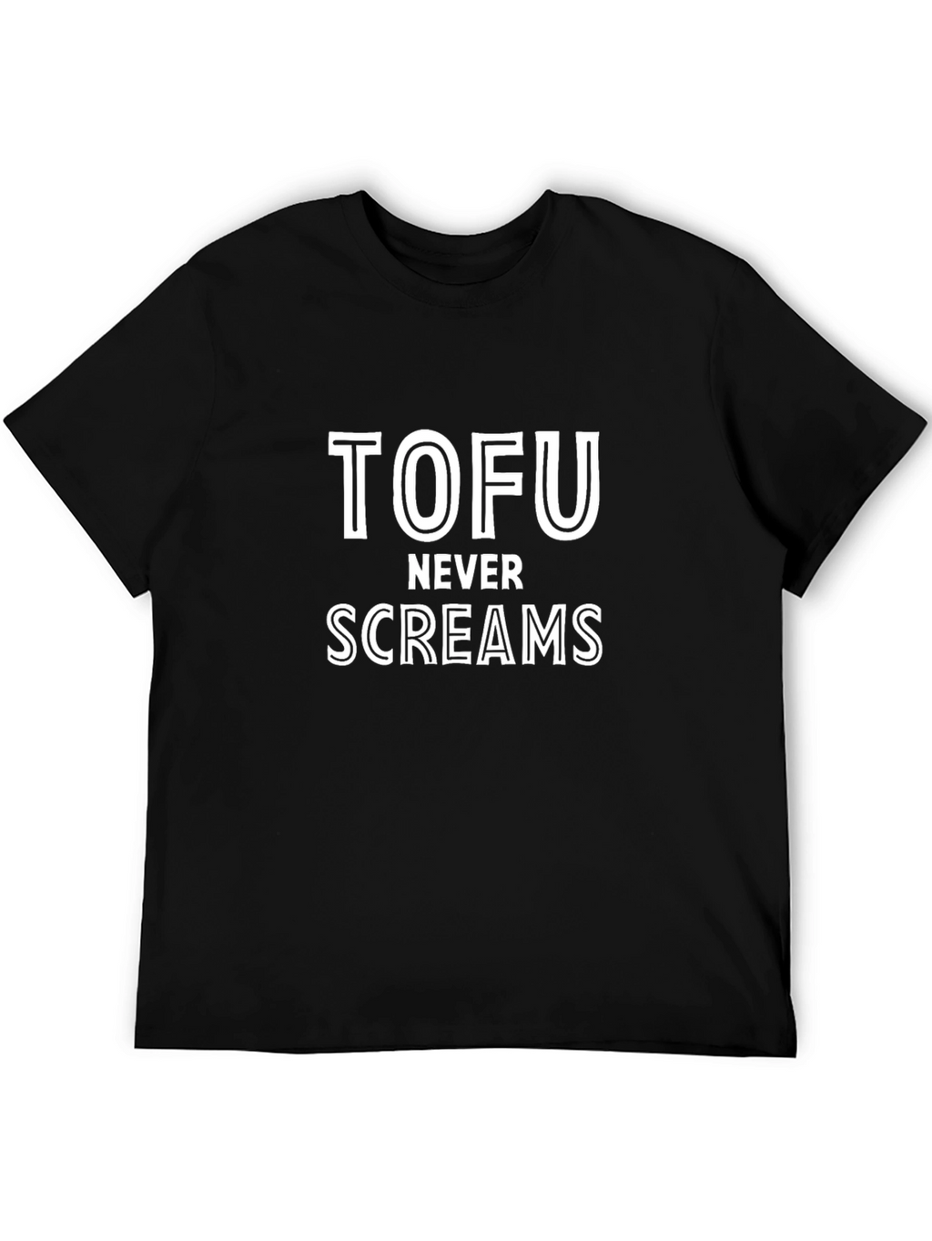 Tofu Never Screams Graphic Tee - Vegan Humor