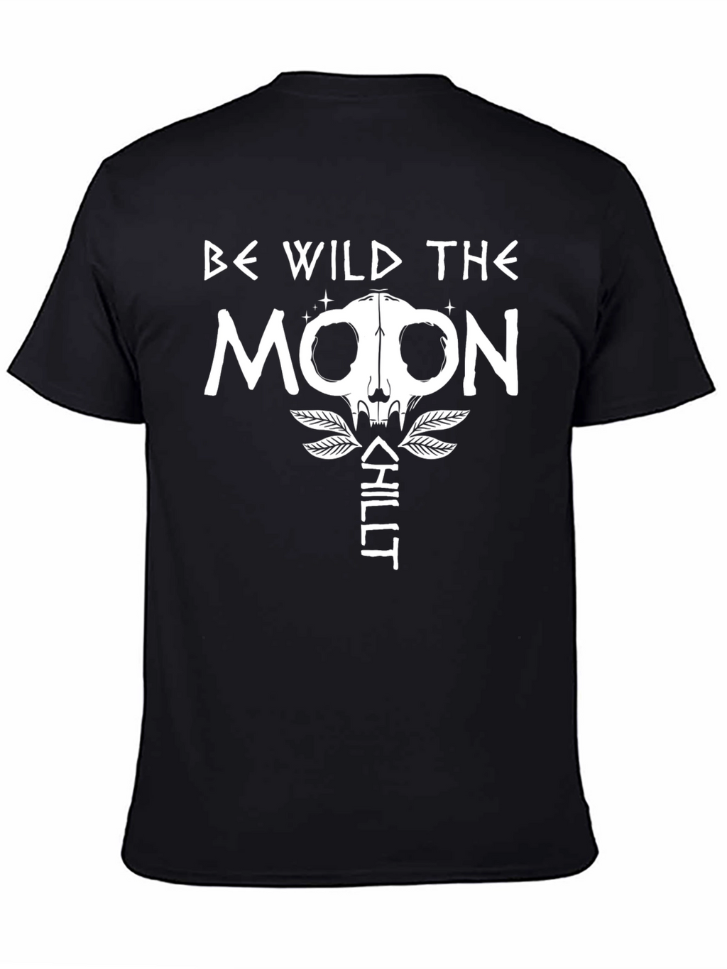 Be Wild The Moon T-Shirt Black Graphic Tee