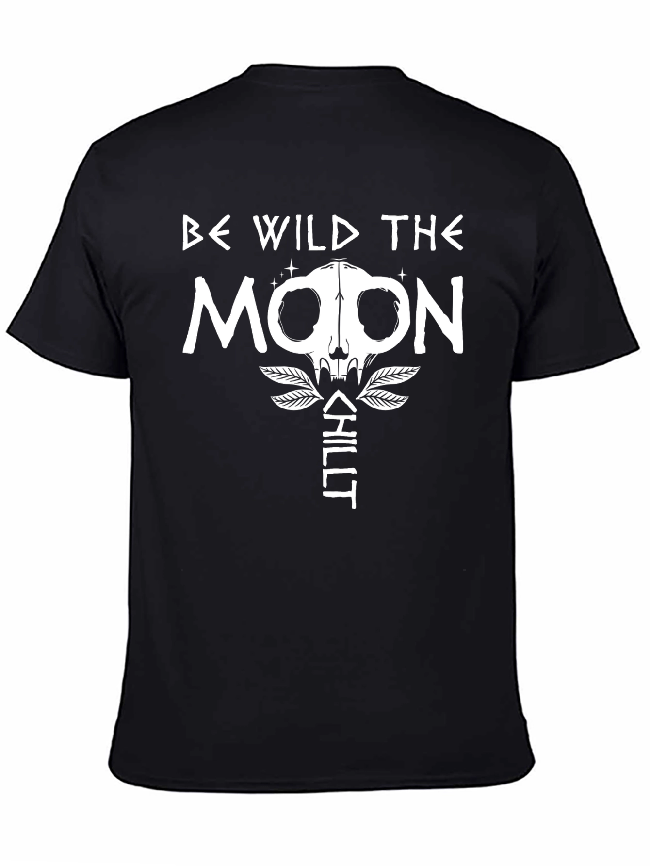 Be Wild The Moon T-Shirt Black Graphic Tee