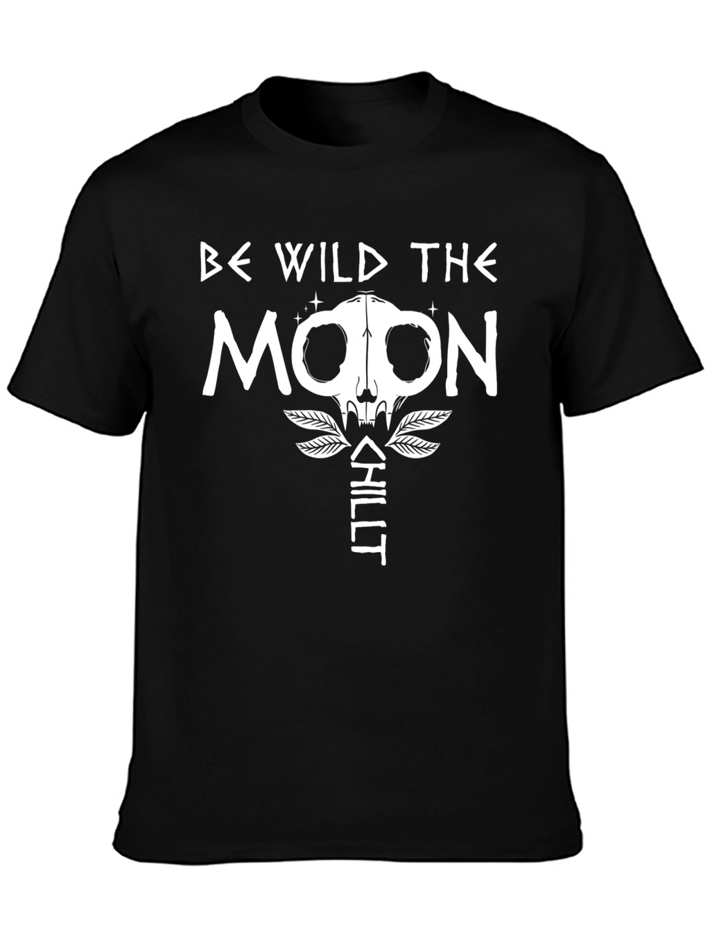 Be Wild The Moon T-Shirt Black Graphic Tee