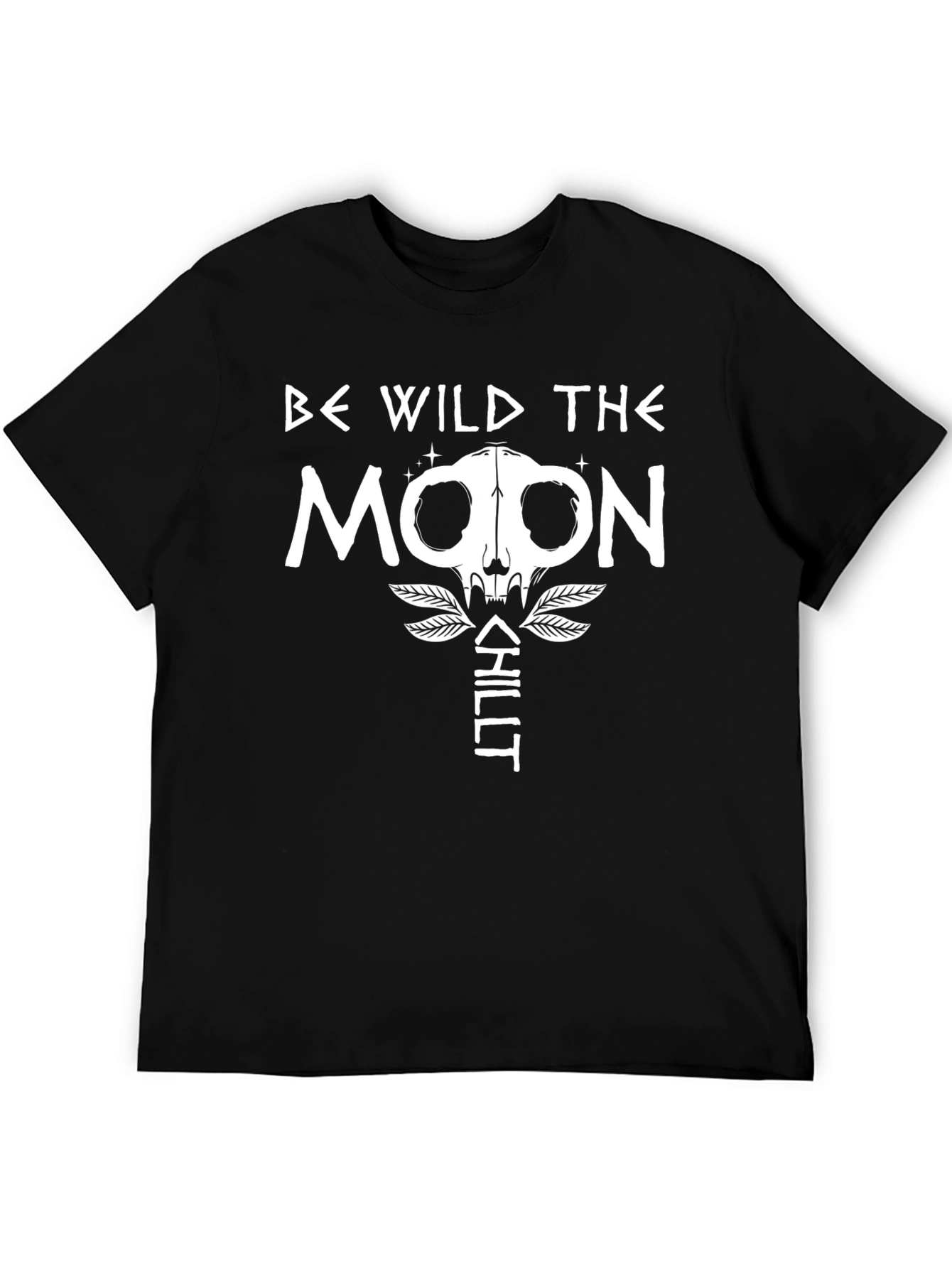 Be Wild The Moon T-Shirt Black Graphic Tee