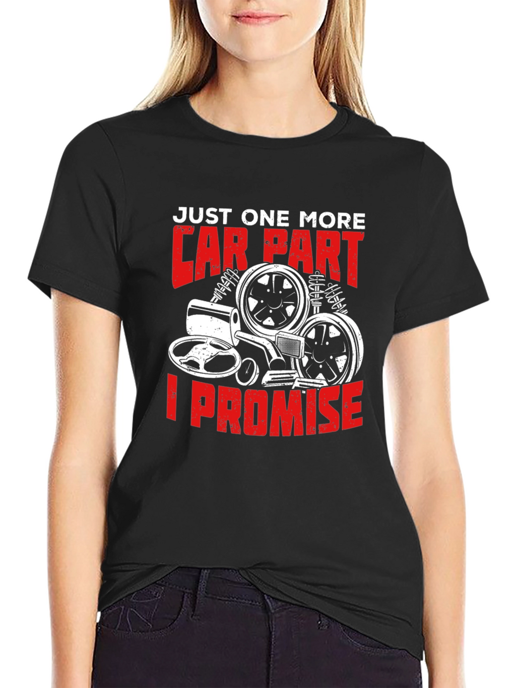 Car Part Promise Graphic Tee - Black
