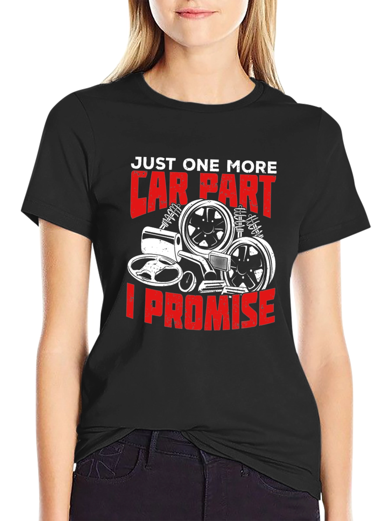 Car Part Promise Graphic Tee - Black