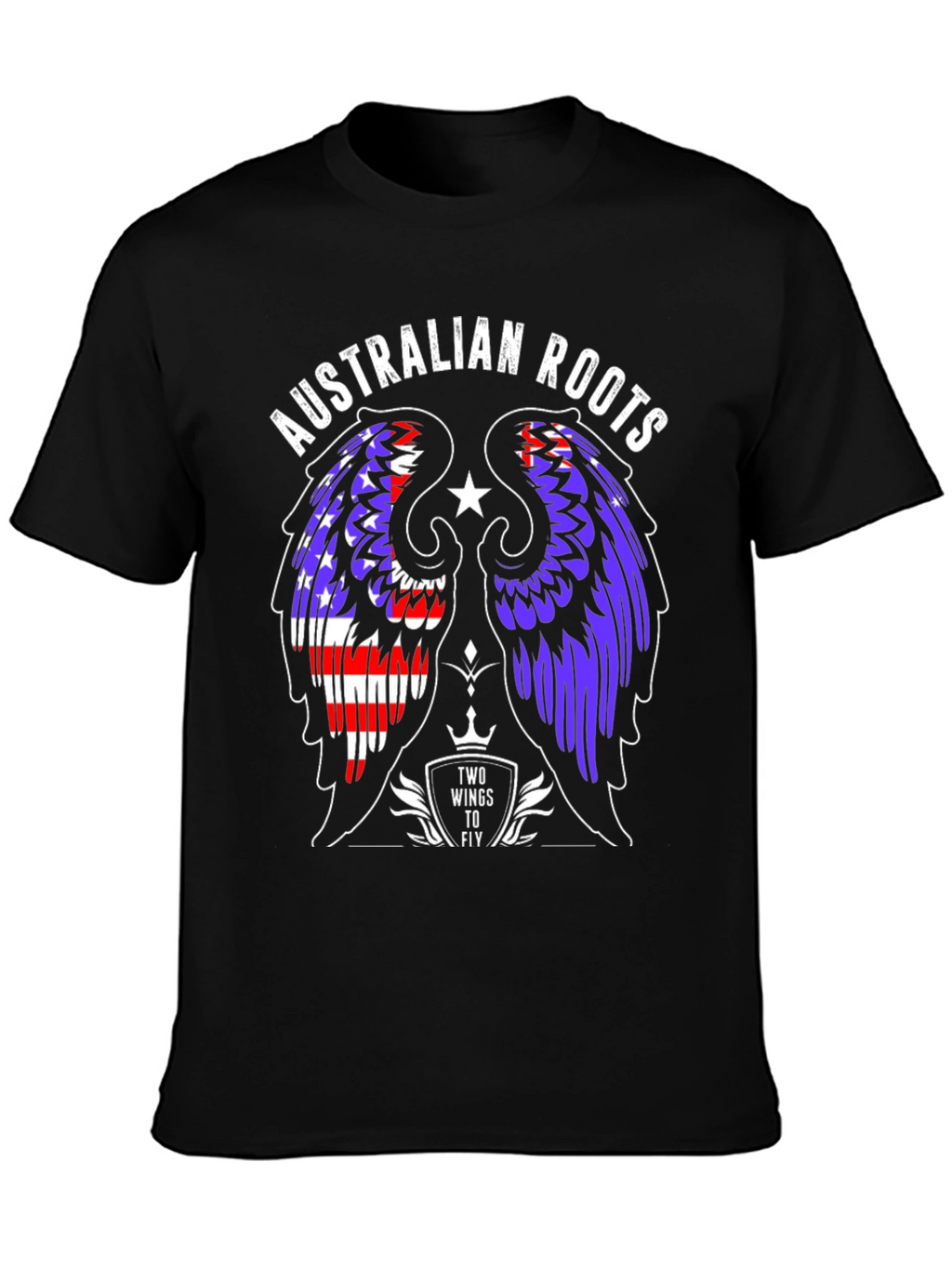Australian Roots Wings Graphic Tee - Black