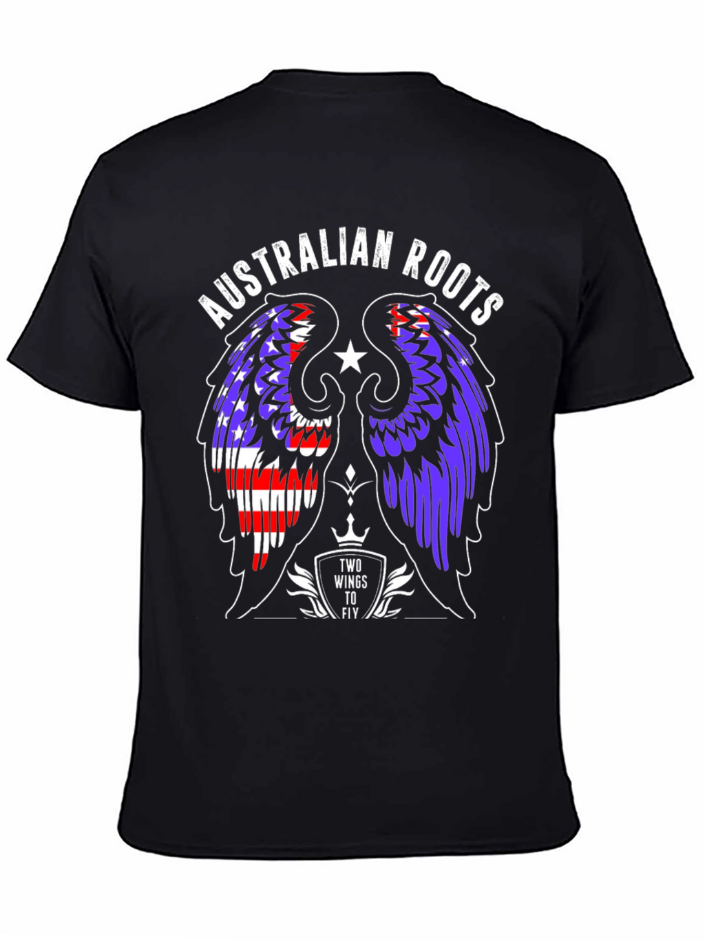 Australian Roots Wings Graphic Tee - Black