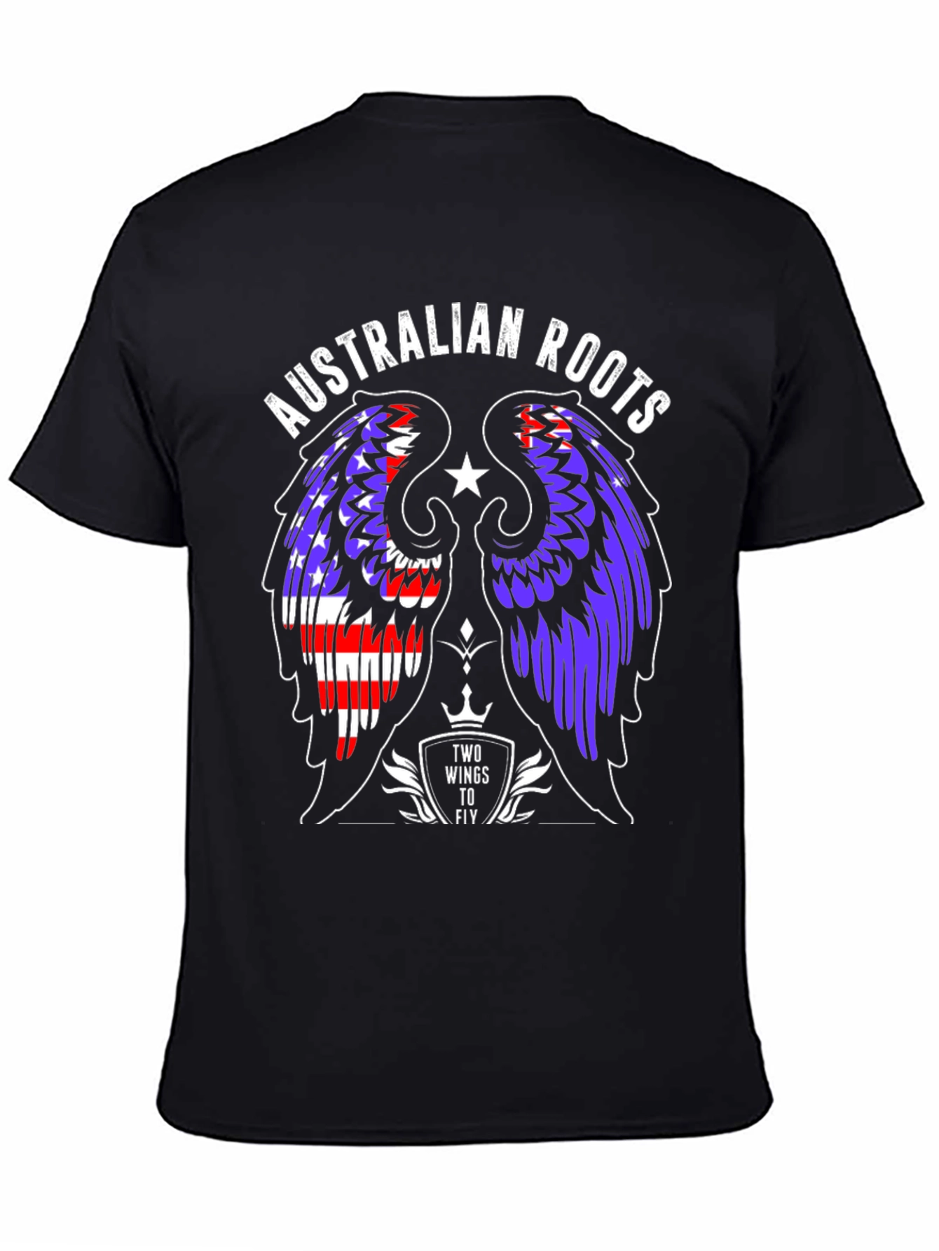 Australian Roots Wings Graphic Tee - Black