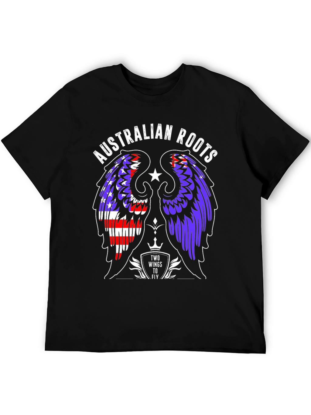 Australian Roots Wings Graphic Tee - Black