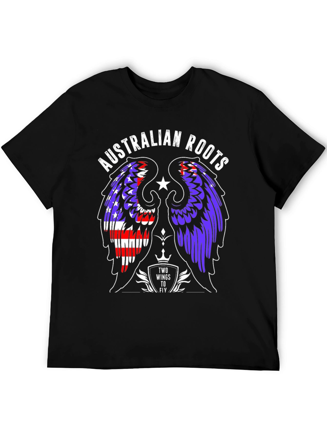 Australian Roots Wings Graphic Tee - Black