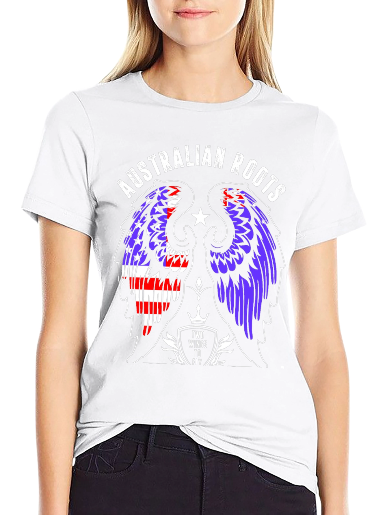 Australian Roots Wings Graphic Tee - Black