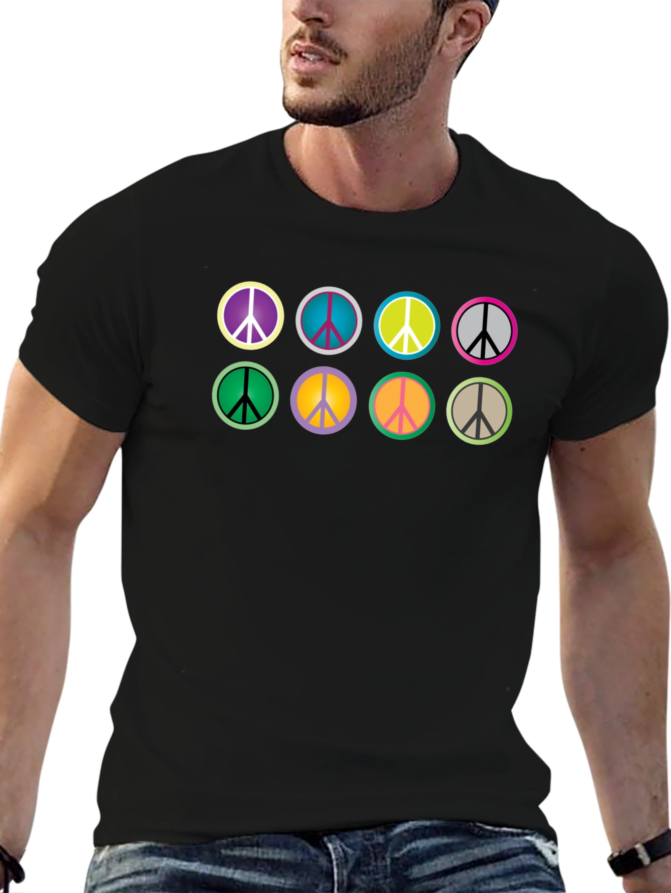 Peace Sign Graphic T-Shirt - Retro Style