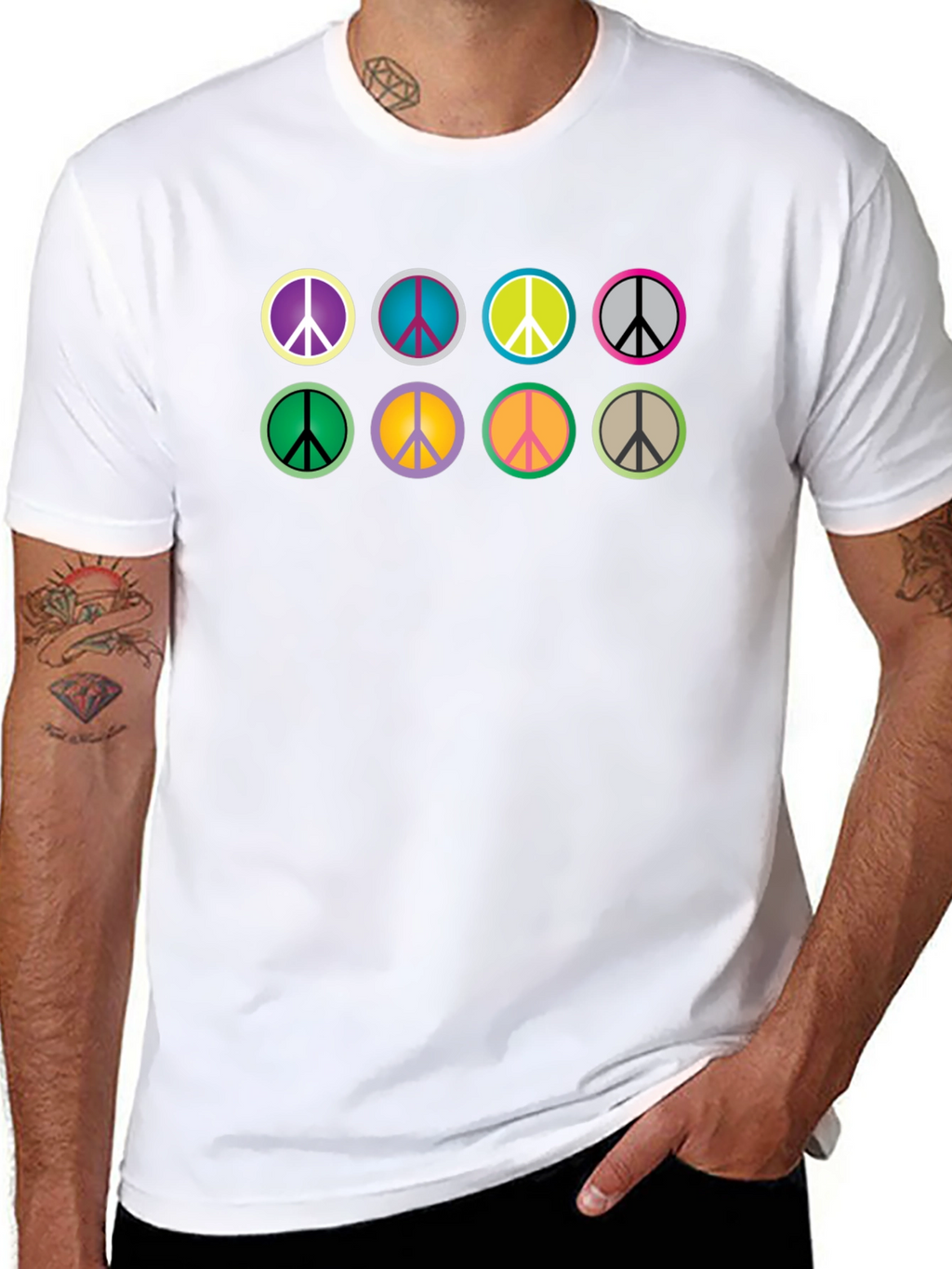 Peace Sign Graphic T-Shirt - Retro Style