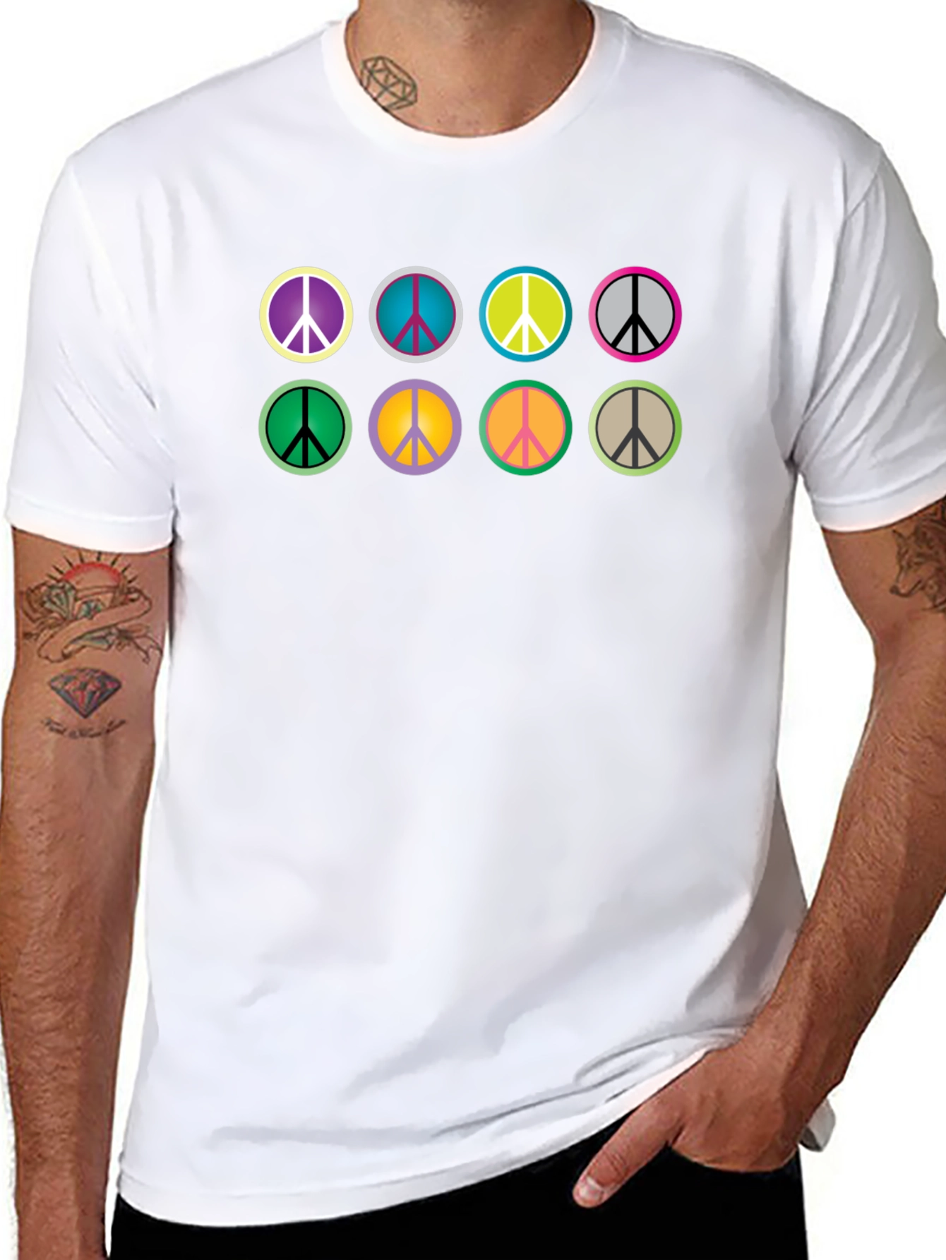 Peace Sign Graphic T-Shirt - Retro Style