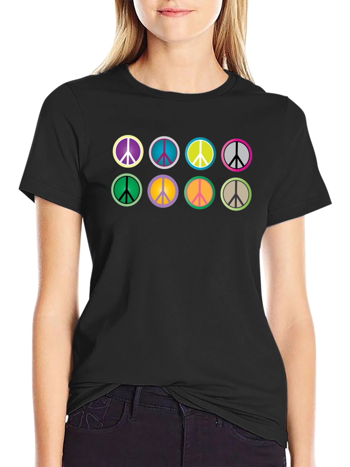 Peace Sign Graphic T-Shirt - Retro Style