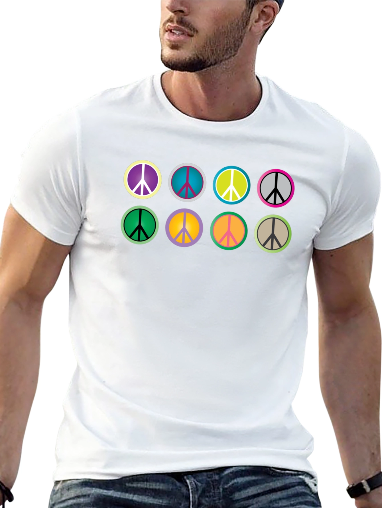 Peace Sign Graphic T-Shirt - Retro Style