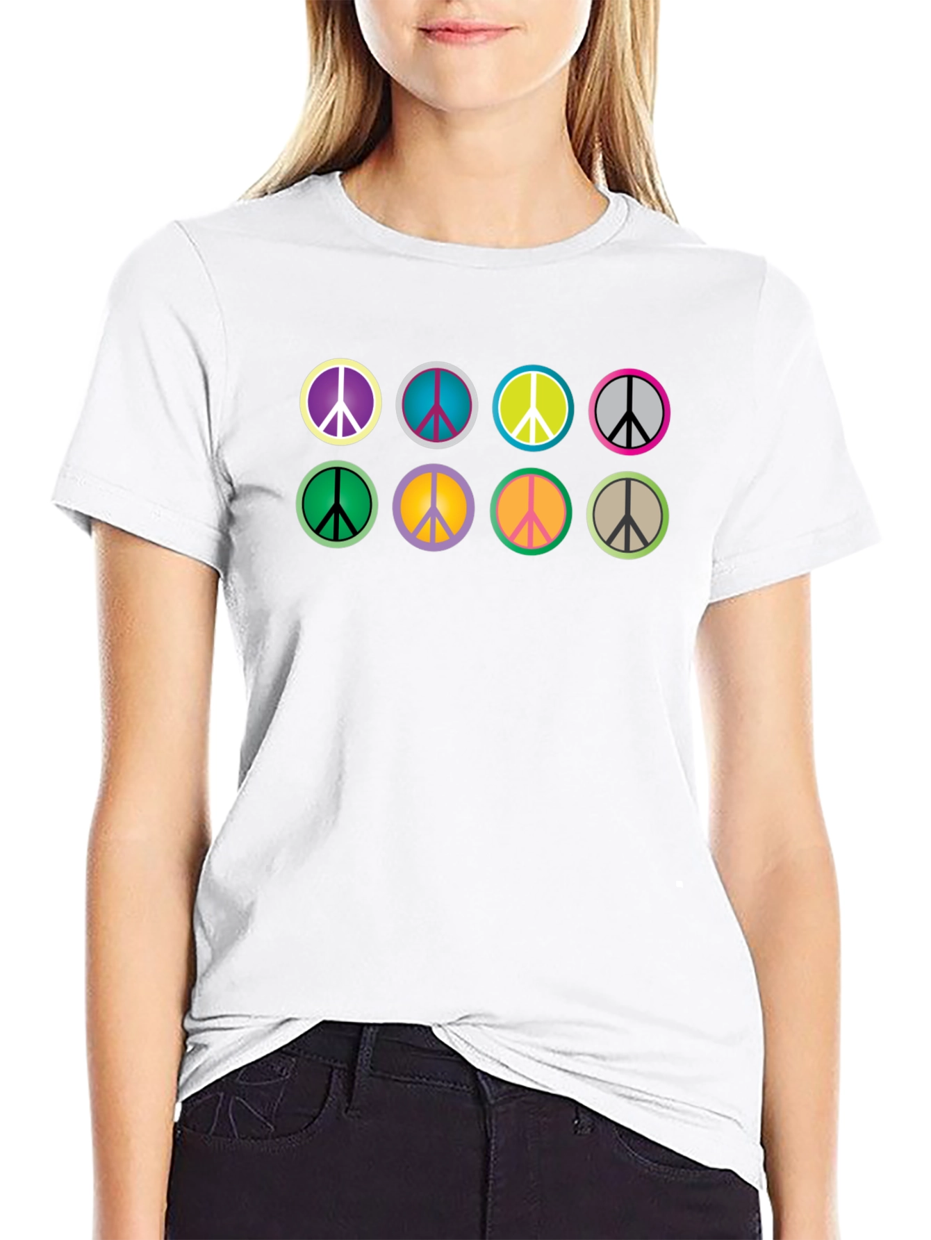 Peace Sign Graphic T-Shirt - Retro Style