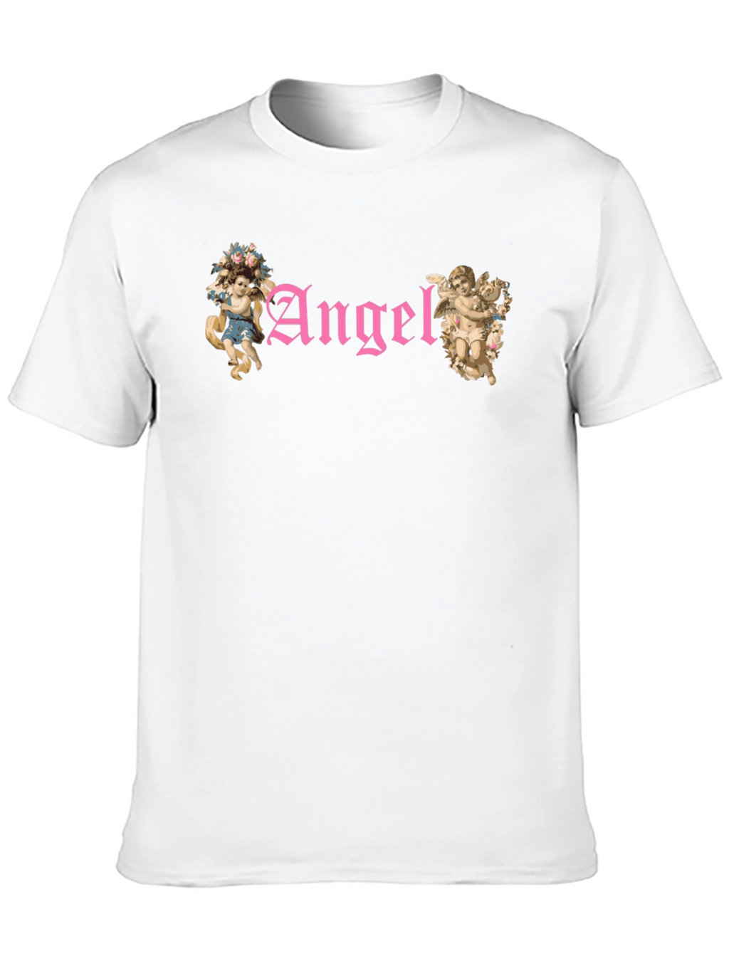 Angel Graphic T-Shirt - Black Cotton Tee