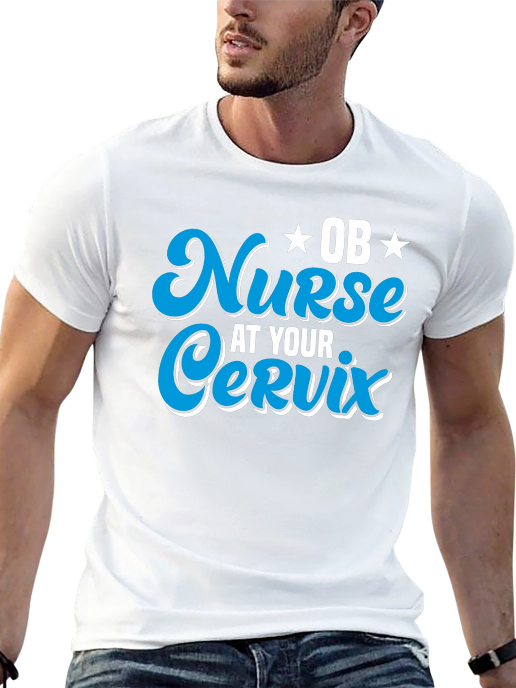 OB Nurse At Your Cervix Graphic T-Shirt