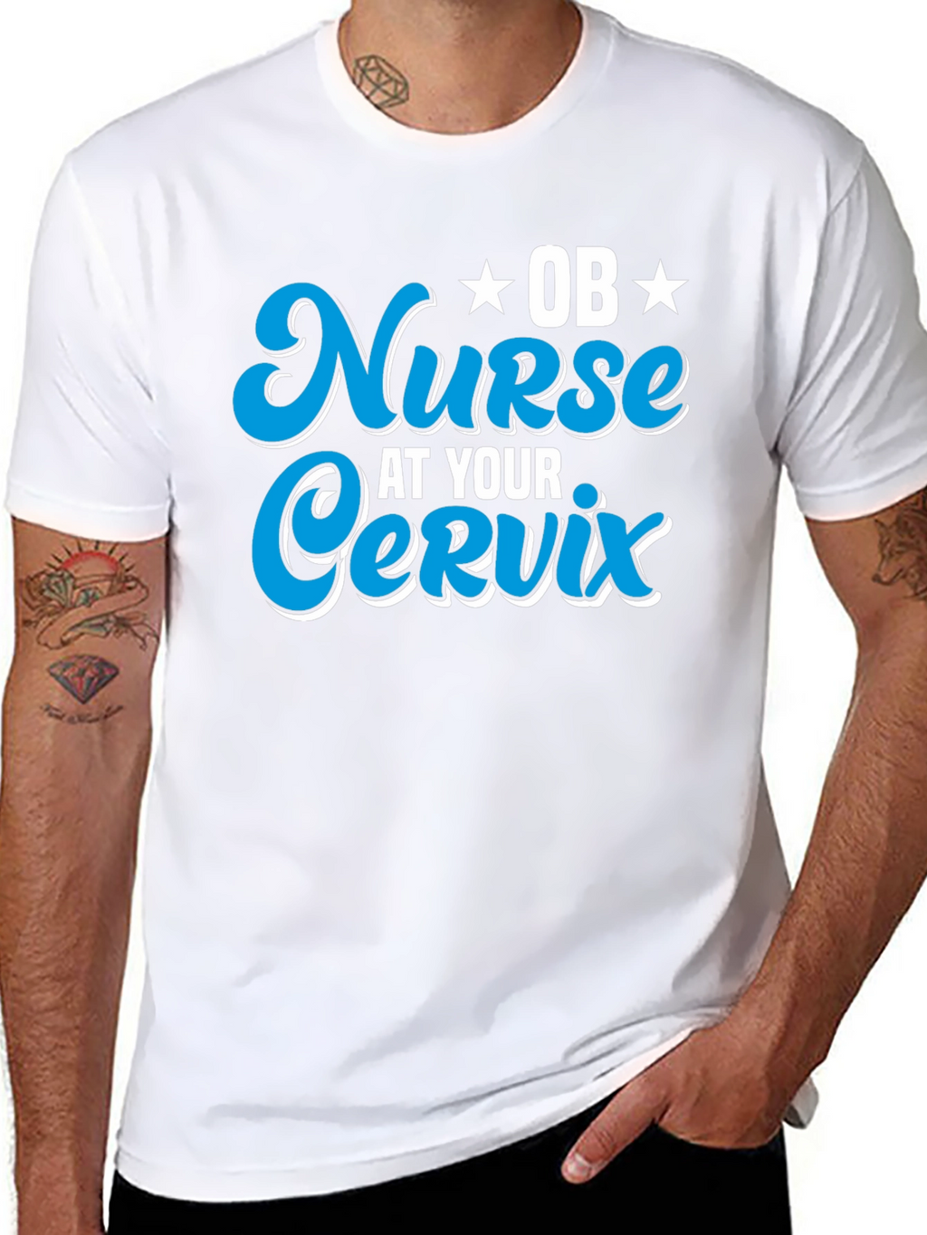 OB Nurse At Your Cervix Graphic T-Shirt