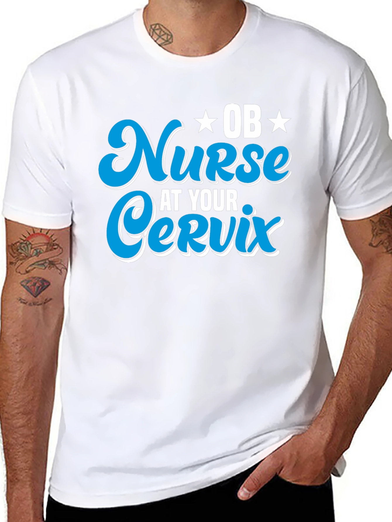 OB Nurse At Your Cervix Graphic T-Shirt
