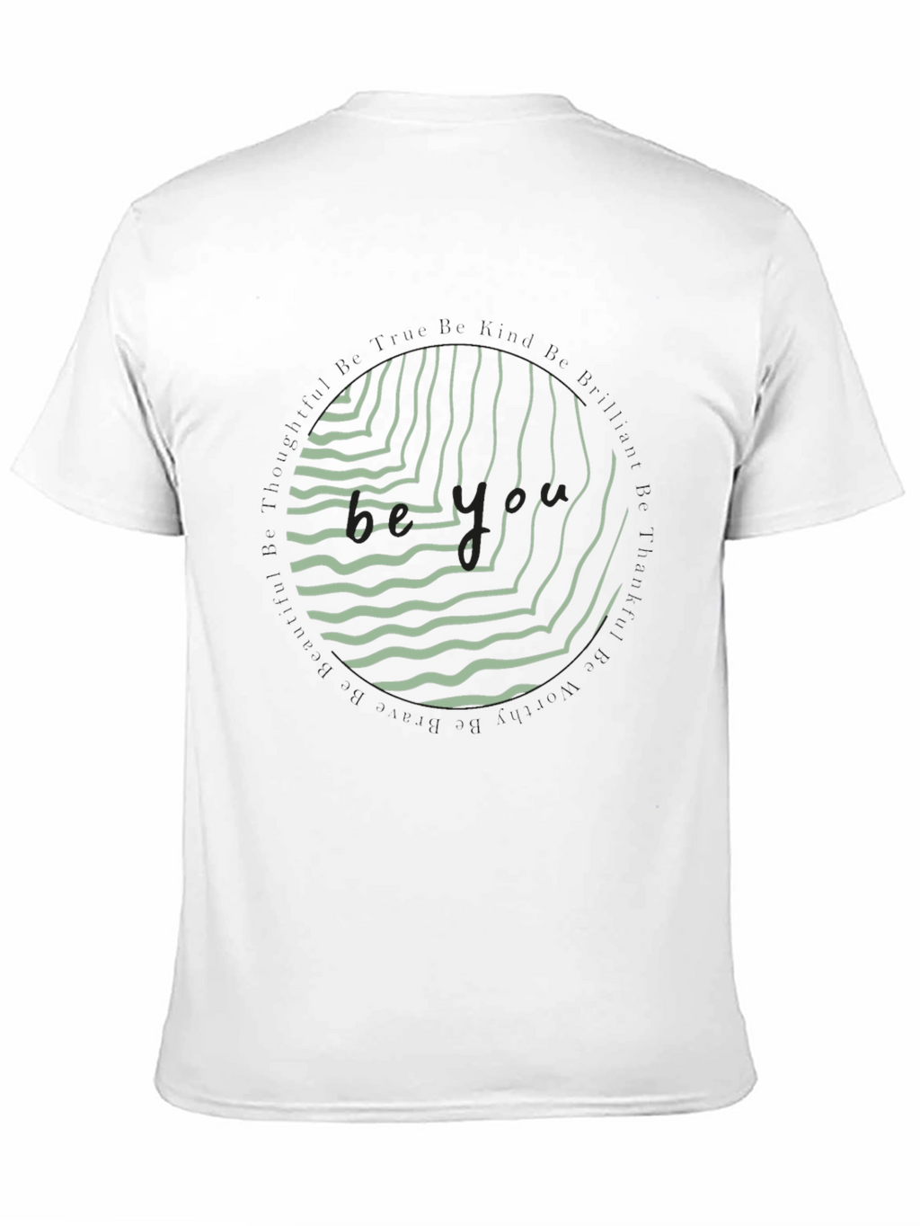 Abstract Graphic Print Mens Black T-Shirt