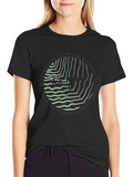 Abstract Graphic Print Mens Black T-Shirt